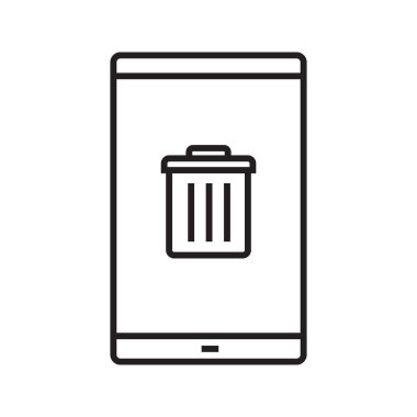 Doğrusal simgesi Smartphone veri silmek