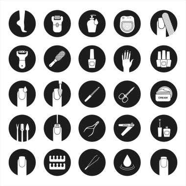 Manikür ve pedikür Icons set