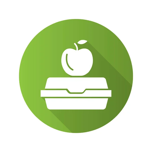 Lunchbox icono plano — Vector de stock
