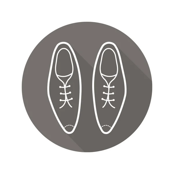 Mannen schoenen platte pictogram — Stockvector