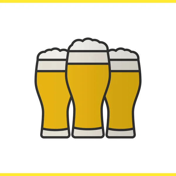 Drie bierglazen — Stockvector