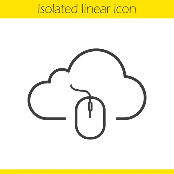 Cloud opslag toegang lineaire pictogram — Stockvector