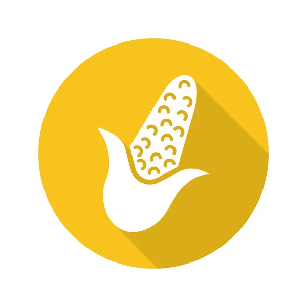Kukorica lapos ikon — Stock Vector