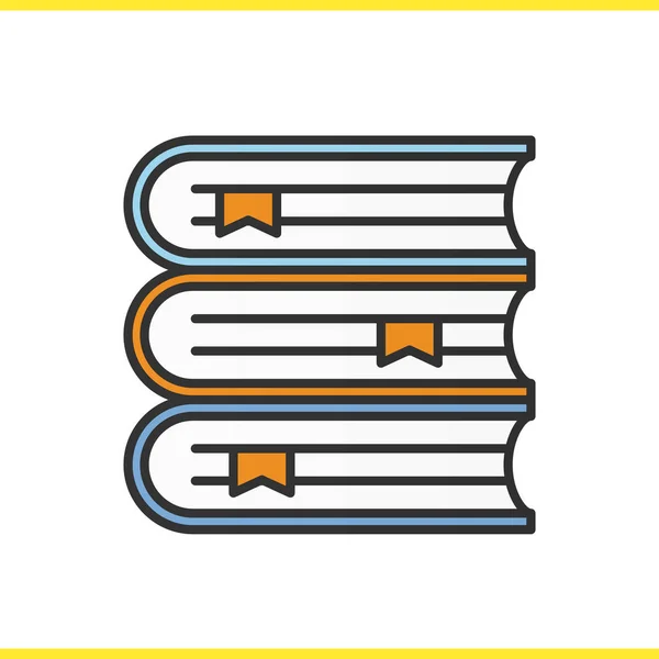 Books stack color icon — Stock Vector