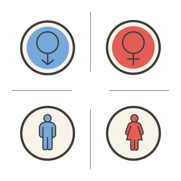 Gender symbols icons set — Stock Vector