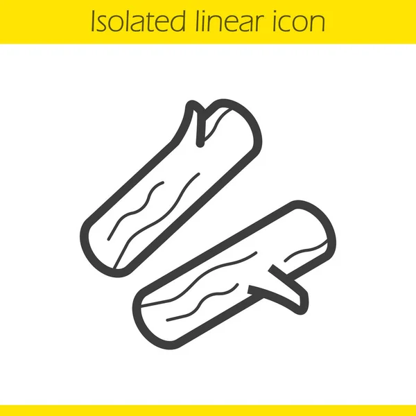 Brandhout lineaire pictogram — Stockvector