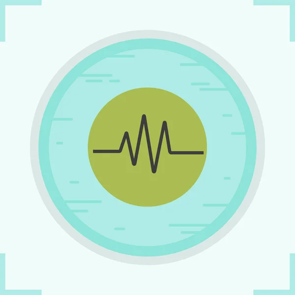 Icono de color del cardiograma — Vector de stock