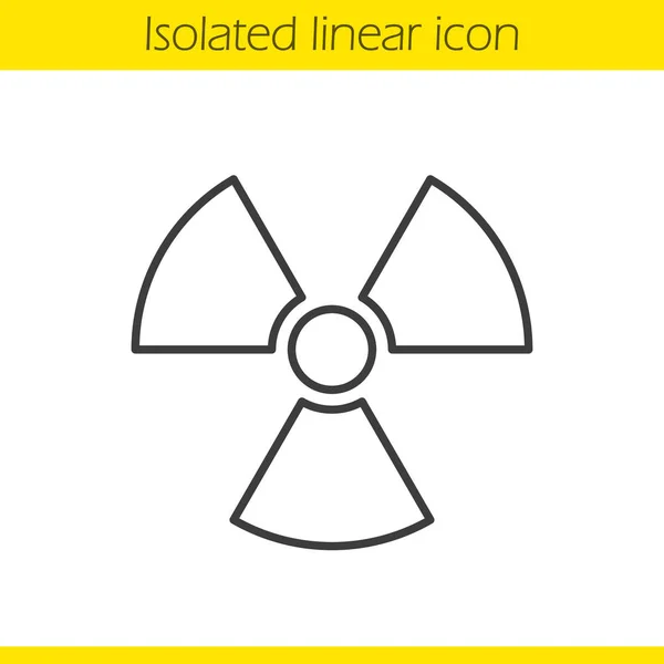 Signo de radiación icono lineal — Vector de stock