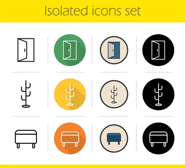 Furniture icons set — Stock Vector