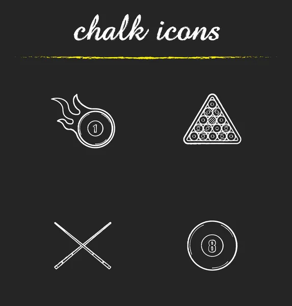 Billiard chalk icons set — Stock Vector