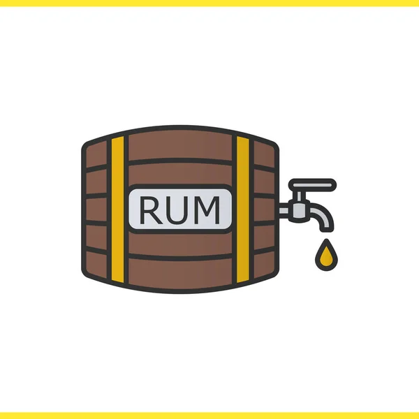 Rum barril de madeira — Vetor de Stock