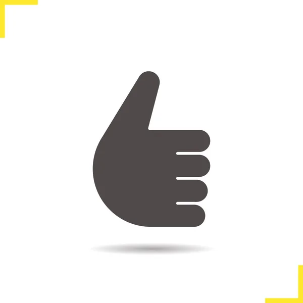 Duimschroef opwaarts handpictogram gebaar — Stockvector