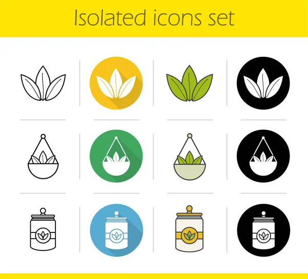 Conjunto de iconos de té — Archivo Imágenes Vectoriales
