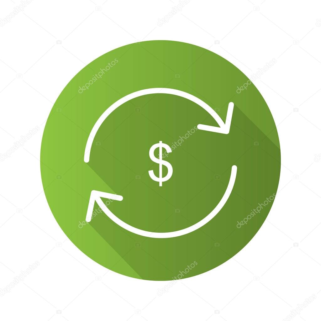 Money exchange flat icon