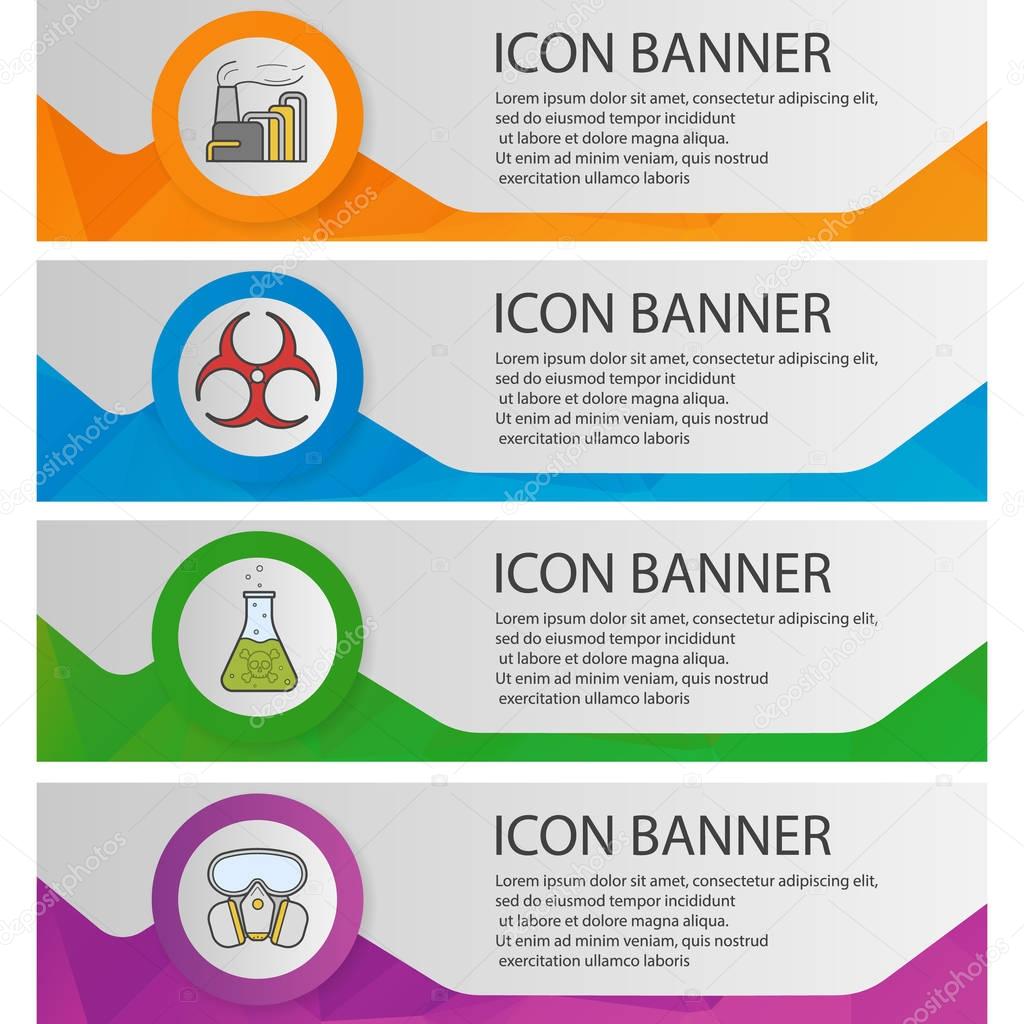 Chemical industry banner templates set