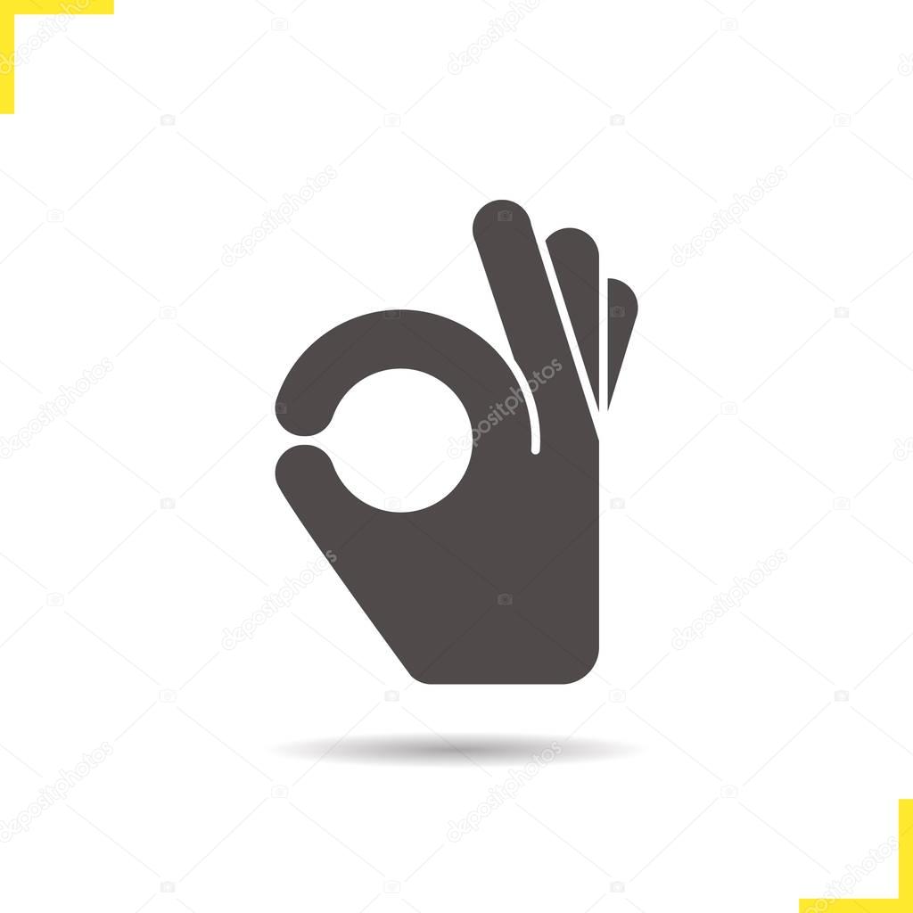 Ok hand gesture icon