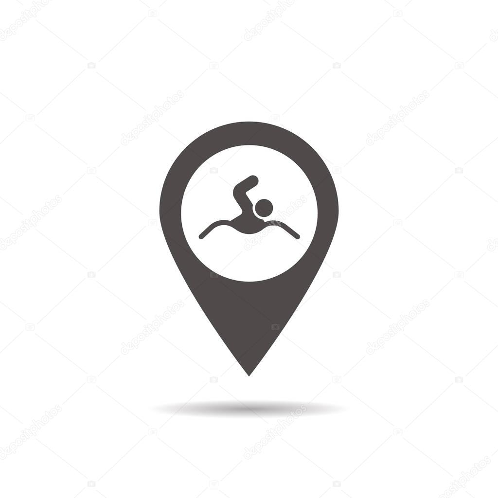 Swimming pool location icon