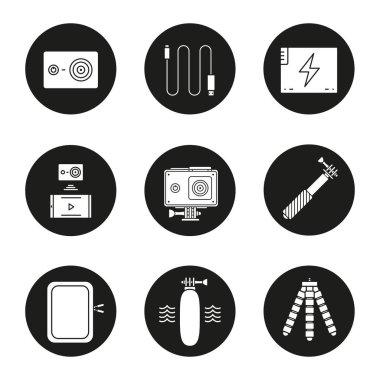 Eylem kamera simgeler kümesi