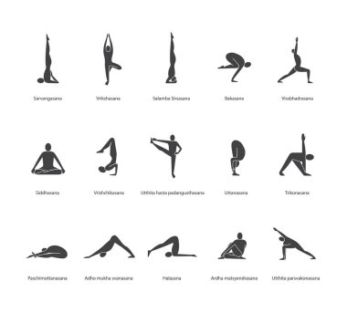 Yoga teşkil etmektedir Icons set