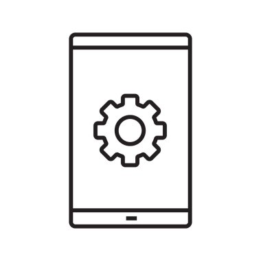 Akıllı telefon ayarları doğrusal simgesi