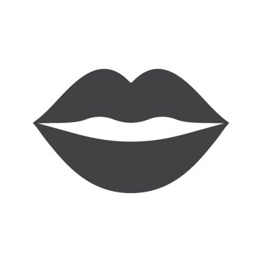 Öpücük simgesi. Siluet simge.