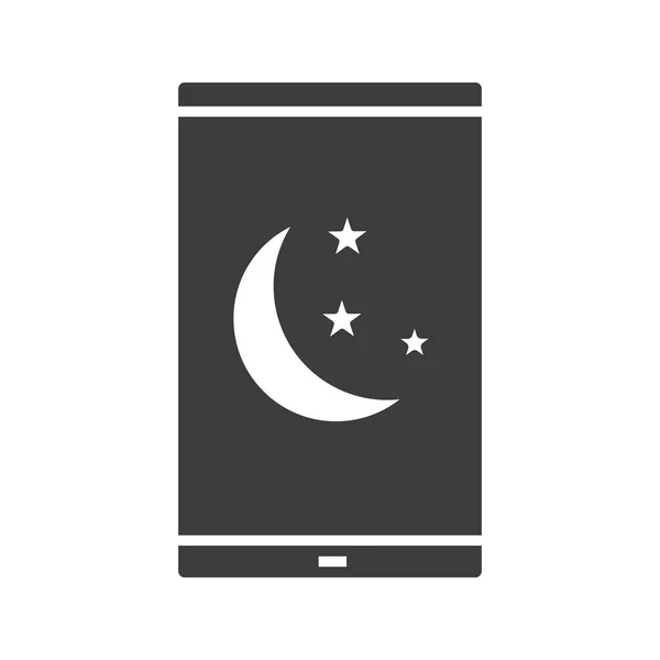 Icono de modo noche Smartphone — Vector de stock