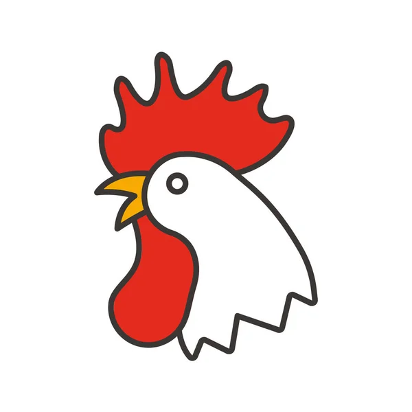 公鸡颜色图标 — 图库矢量图片