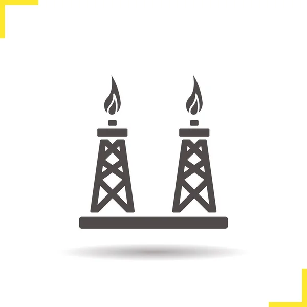 Icono de torres de gas — Archivo Imágenes Vectoriales
