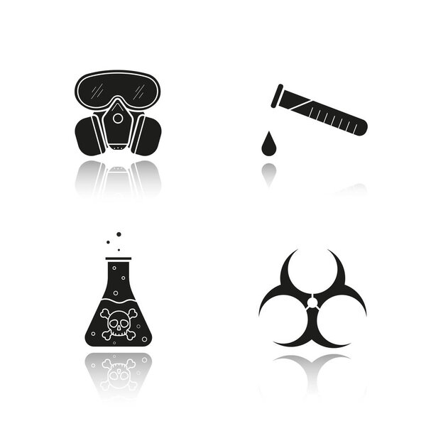 Chemical industry icons set