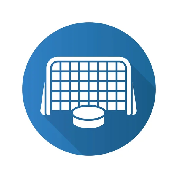 Hokejové cíle plochý ikona — Stockový vektor