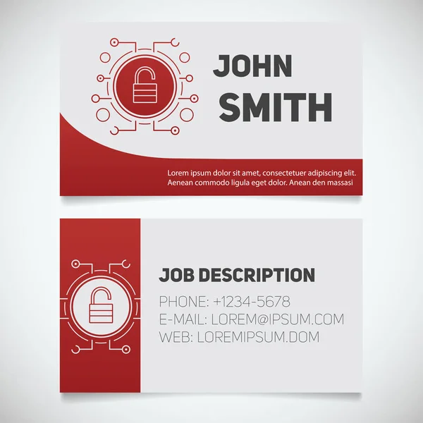 Business card utskriftsmallar — Stock vektor