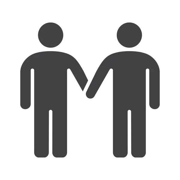 Icône couple homosexuel — Image vectorielle