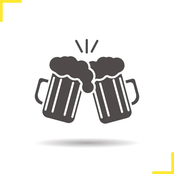 Brindar copos de cerveja —  Vetores de Stock