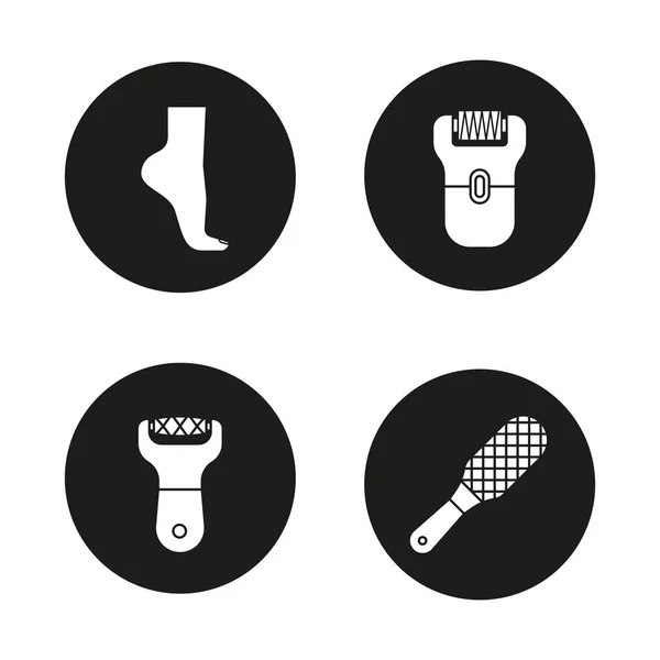 Ensemble d'icônes de soins des pieds — Image vectorielle