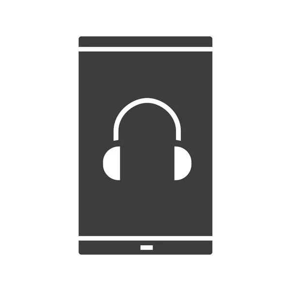 Εικονίδιο αναπαραγωγής μουσικής smartphone — Διανυσματικό Αρχείο