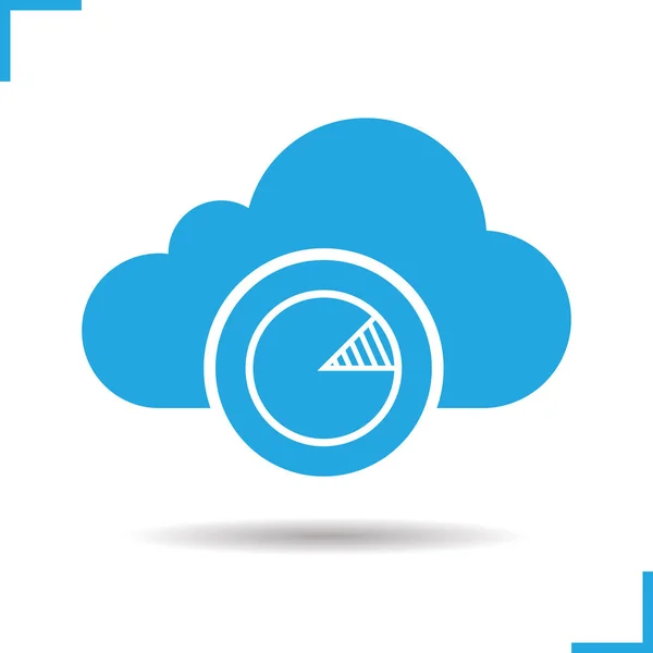 Cloud hosting statistieken pictogram — Stockvector