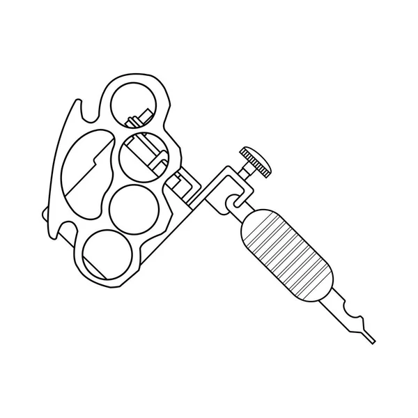 纹身机线性素描 — 图库矢量图片