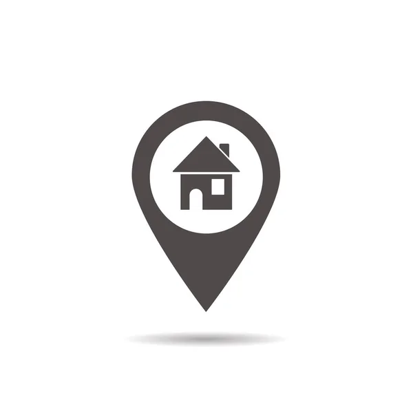 Ícone de localização da casa —  Vetores de Stock