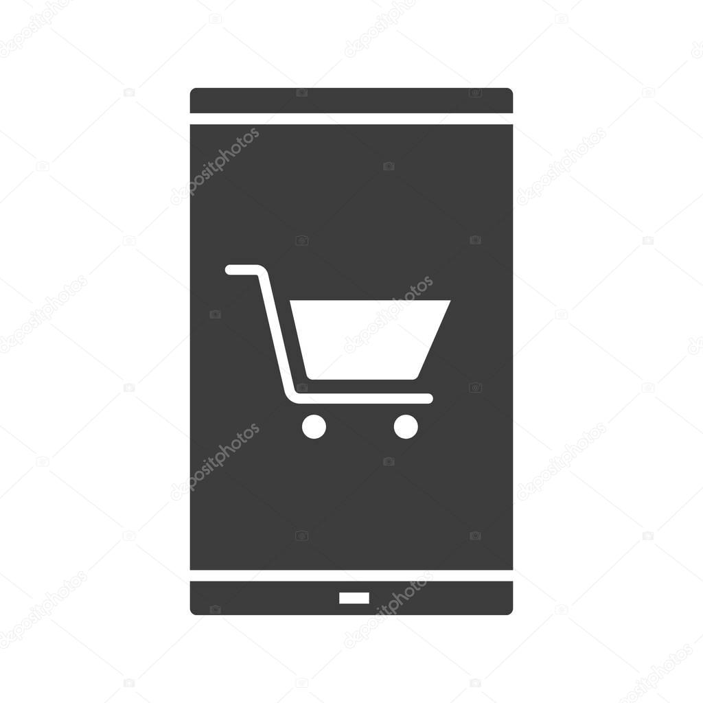 Smartphone shopping app icon