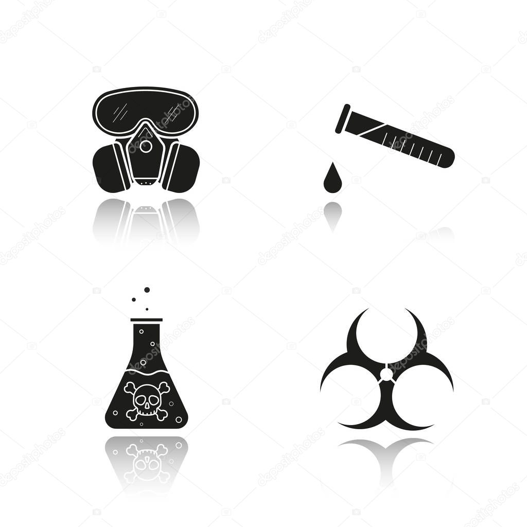 Chemical industry icons set