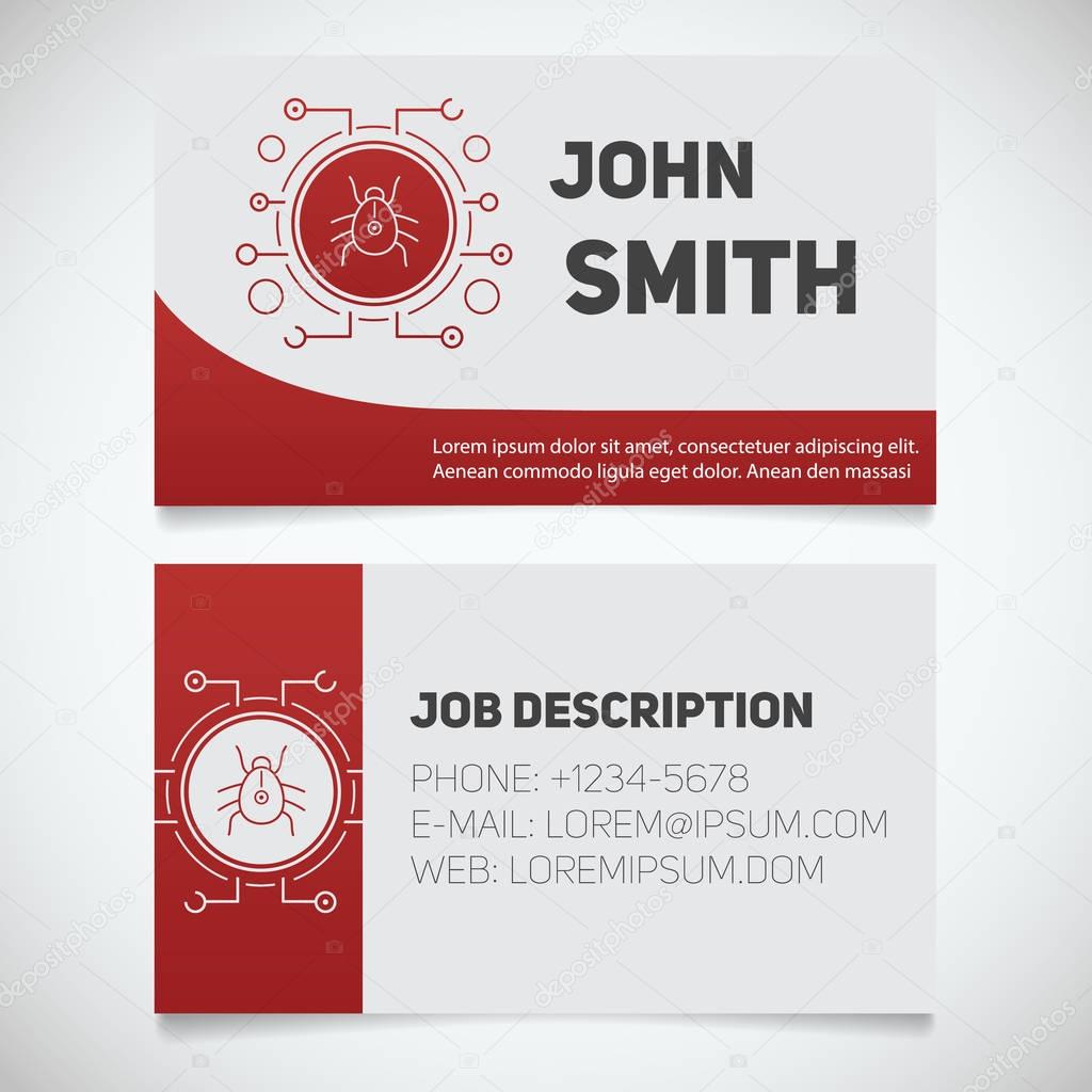 Business card print templates