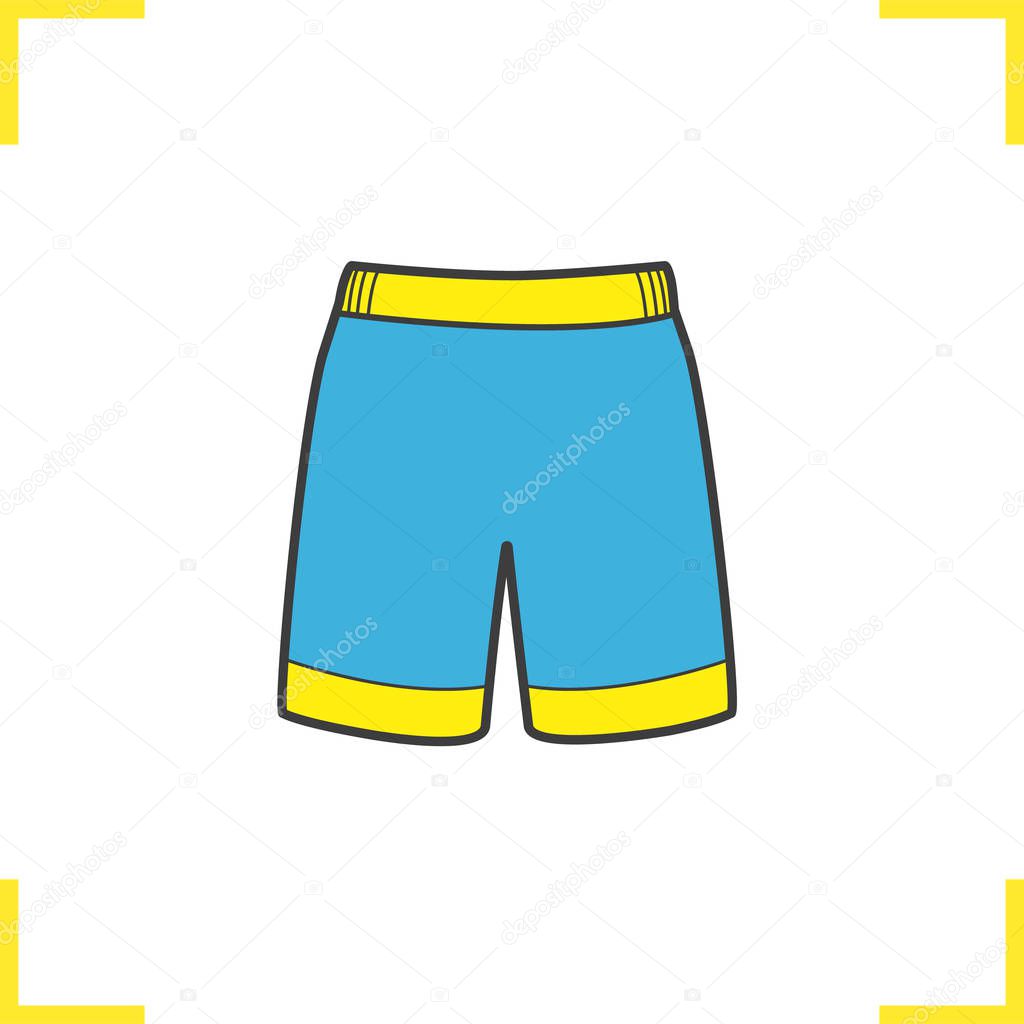 Swimming trunks color icon