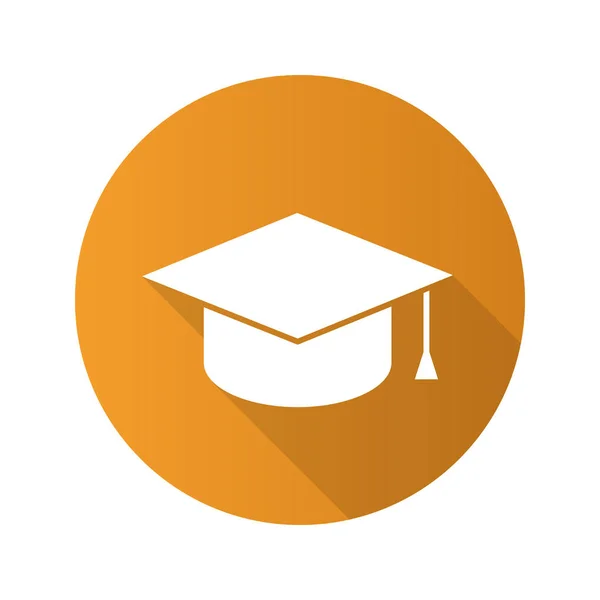 Icono de gorra de graduación académica cuadrada — Archivo Imágenes Vectoriales