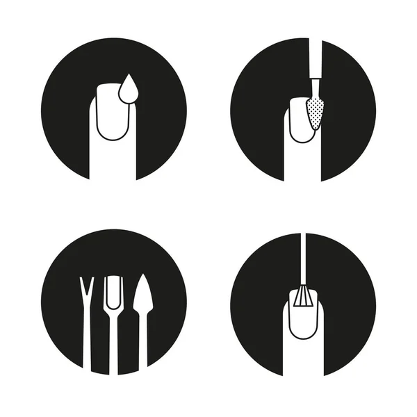 Set di icone per manicure — Vettoriale Stock