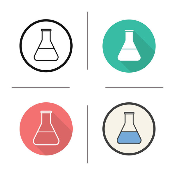 Набор иконок лабораторной фляжки
