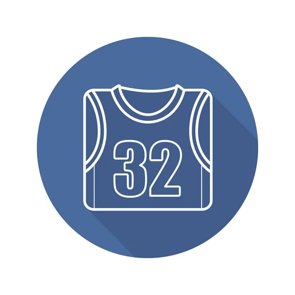 Icône de chemise de joueur de basket-ball — Image vectorielle