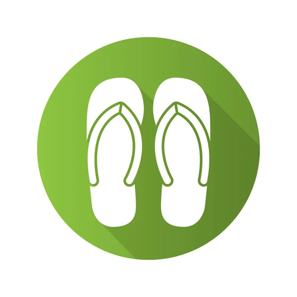Flip flops ícone plana — Vetor de Stock