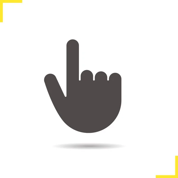 Atención mano gesto icono — Archivo Imágenes Vectoriales