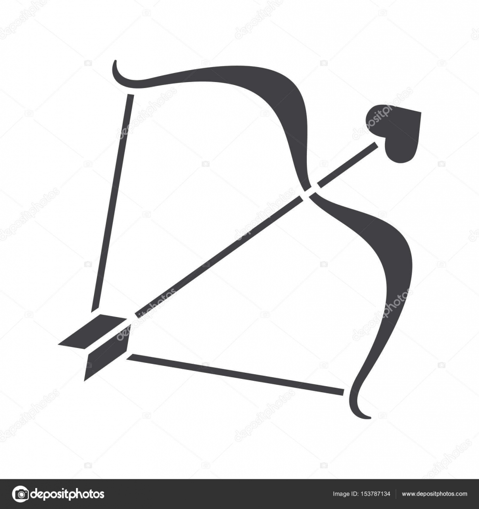 Icono de arco Cupido de ilustración vectorial para web y móvil Vector de  stock por ©PandaVector 120905866
