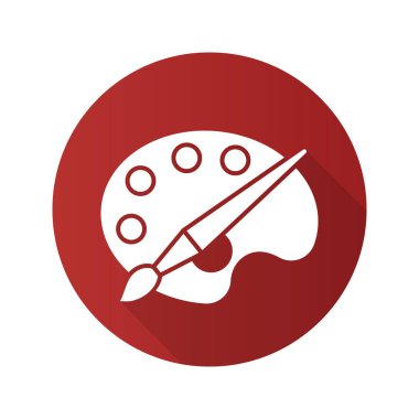 Paleti fırça düz simgesiyle